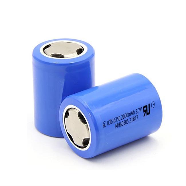 3.7V 2000mah 26350可充電圓柱鋰離子電池